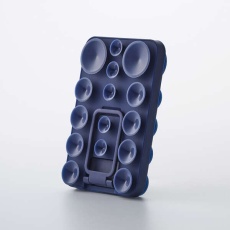 【P-TKPTSUCS01NV】吸盤スマホシリコンパッド/タコピタ/両面タイプ/スタンド機能付き/ネイビー