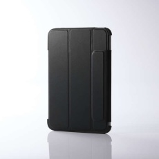 【TB-A25SWVFCBK】8.3インチiPad mini(A17 Pro)/フラップケース/薄型軽量/背面クリア/フレームカラー/ブラック