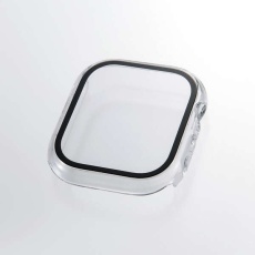 【AW-25AFCGCR】Apple Watch 46mm/フルカバーケース/プレミアムガラス/高透明/クリア