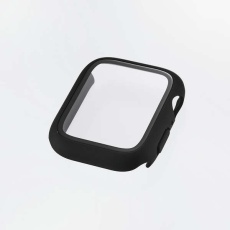 【AW-25DFCGOBK】Apple Watch 44mm/フルカバーケース/プレミアムガラス/ゴリラ/高透明/ブラック