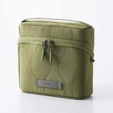 【BMA-QTGPSGN】ガジェットポーチ/キルティング/オニオンスティッチ/スタンドタイプ/大容量/カーキ