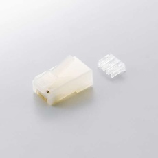 【LD-6RJ45T10/T2】RJ45中継コネクタ/Cat6対応/単線.ヨリ線両対応/ツメ折れ防止/10個入/ハーフクリア