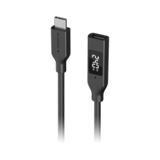 【MPA-CCWE10BK】USB Type-C to Type-C延長ケーブル/スタンダード/電力ディスプレイ付/USB Power Delivery対応/最大240W/1.0m/ブラック