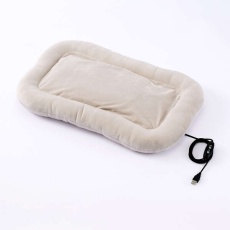 【PET-HC01BE】ペット用品/ヒーティングマット/USB給電式/モバイルバッテリー対応/温度調節機能2段階/ケーブル長1.4m/ベージュ