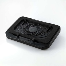 【SX-CL24BK】冷却台/置き台/密閉タイプ/3段階高さ調整/18段階風量調整/18インチまで対応/ブラック