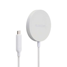 【W-MA12SV】マグネットQi2.2規格対応ワイヤレス充電器/25W/卓上/1m/シルバー