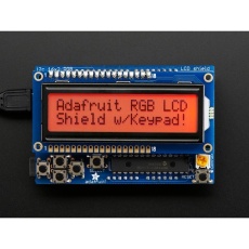 【ADA-716】I2C接続のLCDシールドキット(RGBバックライト・黒文字)