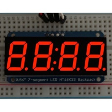 【ADA-878】Adafruit I2C通信の7セグメント4桁ディスプレイ (赤色)