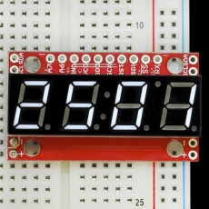 【SFE-COM-11629】シリアル接続7セグメント4桁LED(白)