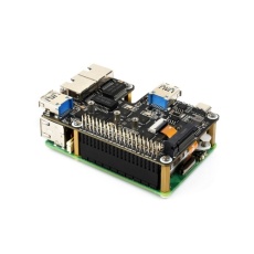 【WAVESHARE-31454】Waveshare Raspberry Pi 5用PCIe - M.2 NVMe / USB 3.2 / ギガビットイーサネット変換HAT+