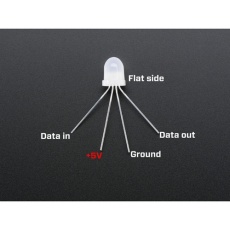 【ADA-1734】NeoPixel スルーホールLED(半透明、8mm、5個入り)