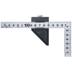 【12437】曲尺平ぴた シルバー 15cm 表裏同目 ストッパー付