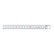 【13005】直尺 シルバー 15cm 赤数字入 JIS