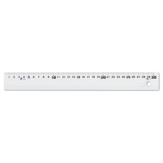 【65418】アルミ直尺 アル助30cm ホワイト