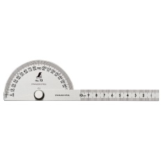 【62499】プロトラクター No.19 ステンφ90 竿目盛10cm