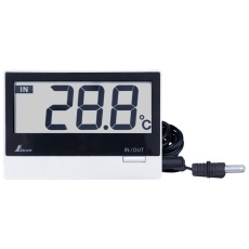 小型デジタル温度計 外部センサー付き ホワイト TM-01Swhite Joman(MCP