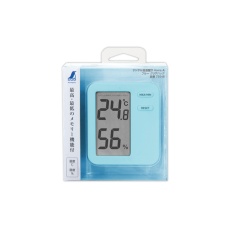 【73048】デジタル温湿度計 Home Aブルー クリアパック