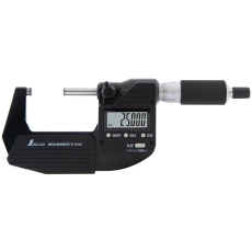 【19826】デジタルマイクロメーター 25～50mm 防塵防水 データ転送機能付