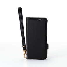 【PM-S253PLFY4BK】AQUOS sense10/9 手帳型ケース 磁石付 耐衝撃 ハンドストラップ付