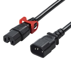【APW15-C14C15LS-2】抜け防止ロック式電源コード ロックプラス（2m）