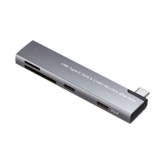 【USB-5TCPC31GM】USB 5Gbps 2ポート スリム ハブ（カードリーダー付き）