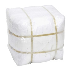 【WCA】新生地 白メリヤスウエス 縫目無し 洗浄加工 40kg(5kg×8袋入)