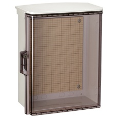 【OPK14-23CA】キー付耐候プラボックス・透明扉(屋根付)