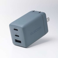 【ACDC-PD10367GN】ノートPC用ACアダプター/USB充電器/USB PD/67W/USB-C×2/USB-A×1/スイングプラグ/オーシャン グリーン ACDC-PD10367GN