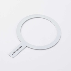 【AMS-MAGST3WH】メタルリングステッカー/貼り付けタイプ/ワイヤレス充電対応iPhone用/貼り付けツール付属/ホワイト AMS-MAGST3WH