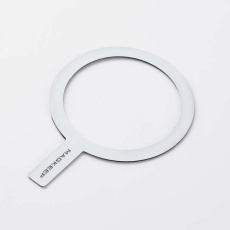 【AMS-MAGST4WH】メタルリングステッカー/マグネット吸着タイプ/協力吸着/ワイヤレス充電対応iPhone用/貼り付けツール付属/ホワイト AMS-MAGST4WH