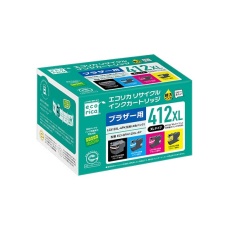 【ECI-BR412XL-4P】エコリカインク/BROTHER/LC412XL-4PK/4色パック ECI-BR412XL-4P