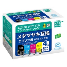 【ECI-EMED-4P】エコリカインク/EPSON/メダマヤキ/MED-4CL互換/4色パック ECI-EMED-4P