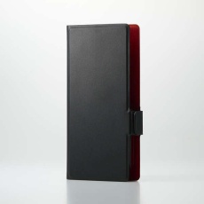 【P-06PLFUBK】スマートフォン用マルチレザーケース/横開き式/手帳型/UltraSlim/薄型/磁石付き/Sサイズ/ブラック P-06PLFUBK