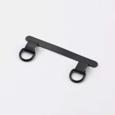 【P-STHD2SBK】ストラップホールシート/ステンレス/高強度/2口タイプ/2枚入り/保護シート2枚付属/ブラック P-STHD2SBK