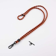 【P-STSDH1FLREDR】スマホショルダーストラップ/伸縮/こぶ紐/軽量/反射糸/ステンレスストラップホールシート付属(1口タイプ×1枚)/オレンジ P-STSDH1FLREDR