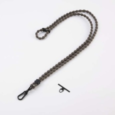 【P-STSDH1FLREGY】スマホショルダーストラップ/伸縮/こぶ紐/軽量/反射糸/ステンレスストラップホールシート付属(1口タイプ×1枚)/チャコール P-STSDH1FLREGY