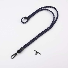 【P-STSDH1FLRENV】スマホショルダーストラップ/伸縮/こぶ紐/軽量/反射糸/ステンレスストラップホールシート付属(1口タイプ×1枚)/ネイビー P-STSDH1FLRENV