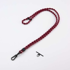 【P-STSDH1FLSTBD】スマホショルダーストラップ/伸縮/こぶ紐/軽量/デザイン柄/ステンレスストラップホールシート付属(1口タイプ×1枚)/ストライプ/バーガンディ P-STSDH1FLSTBD