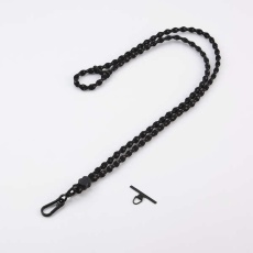 【P-STSDH1FLSTBK】スマホショルダーストラップ/伸縮/こぶ紐/軽量/デザイン柄/ステンレスストラップホールシート付属(1口タイプ×1枚)/ストライプ/ブラック P-STSDH1FLSTBK