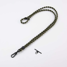 【P-STSDH1FLSTKH】スマホショルダーストラップ/伸縮/こぶ紐/軽量/デザイン柄/ステンレスストラップホールシート付属(1口タイプ×1枚)/ストライプ/カーキ P-STSDH1FLSTKH