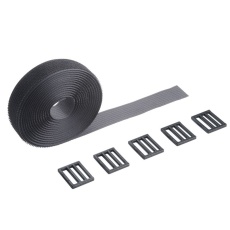 【CA-MF10BK】面ファスナー結束バンド(幅25mm・長さ3m・黒・専用カン付き)