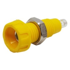 【563-0700】BANANA SOCKET 10A 4MM PANEL YELLOW