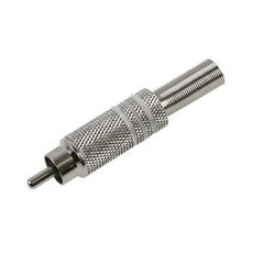 【JR1620+S-WH-ROHS/2PCS/BAG】RCA Plug (Nickel/White)