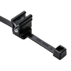 【156-00539 T50REC4A-PA66HS/PA66HIRHS-BK】CABLE TIE & EDGE CLIP 8.0 LONG EC4A 1 3 MM PANEL 50LB PA66HS/PA66HIRHSUV BLACK 500/PKG 75Y4260