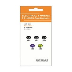 【LB-KIT-ELEC-3PHASES-12-300】LABEL WARNING PVC 12.5MM
