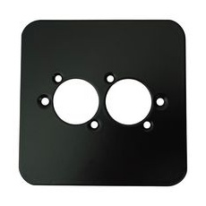 【KPJD210】FACEPLATE XLR CONN 2PORT STEEL BLACK