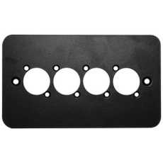 【KPLD410】FACEPLATE XLR CONN 4PORT STEEL BLACK