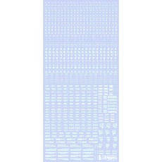 【RB01-100OWH】RB01-100OWH 1/100 ワンカラーホワイト RB01コーションデカール(1枚入)