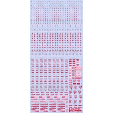 【RB01-100RAG】RB01-100RAG 1/100 レッド&グレー RB01 コーションデカール(1枚入)