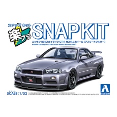 【12CU-AS】楽プラ スナップキット 12CU-AS ニッサン R34スカイラインGT-Rカスタムホイール(アスリートシルバー)